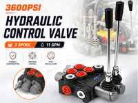Thumbnail for 2 Spool Hydraulic Directional Control Valve 11 Gpm double acting cylinder spool