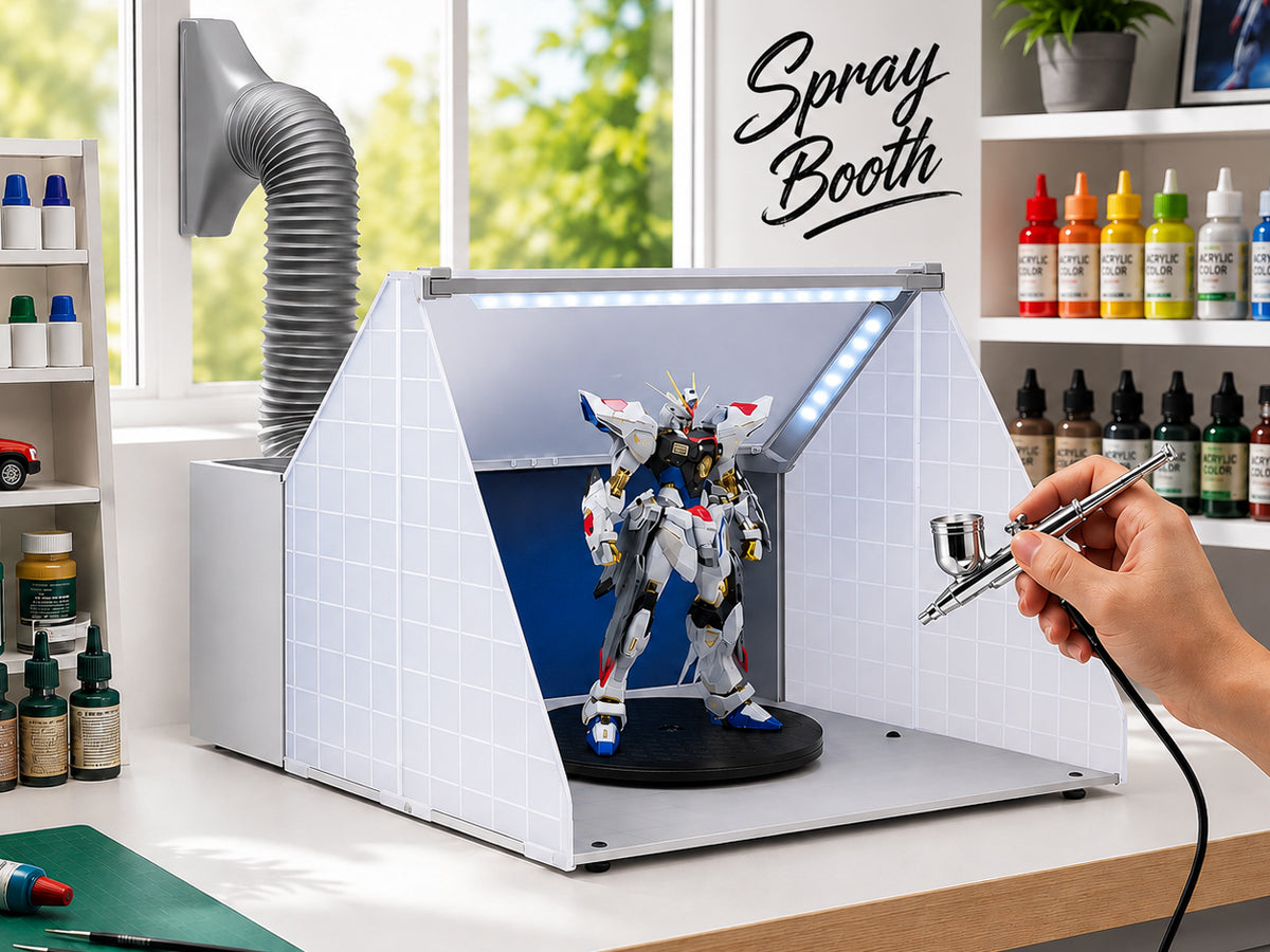 Airbrush Spray Booth With Lights And Exhaust