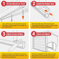Thumbnail for 5M Garage Door Seals Bottom Rubber with Aluminium Track Retainer Kit Sale