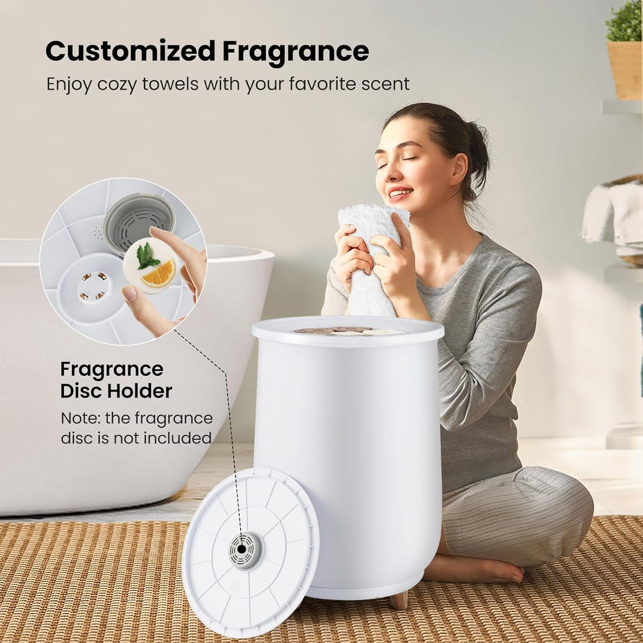 20L Towel Warmer Bucket With Led Screen Drying Fuction & Timer