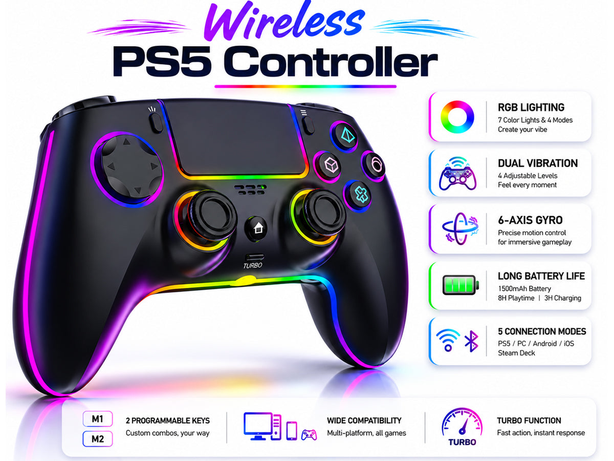Replacement PS5 Controller Wireless