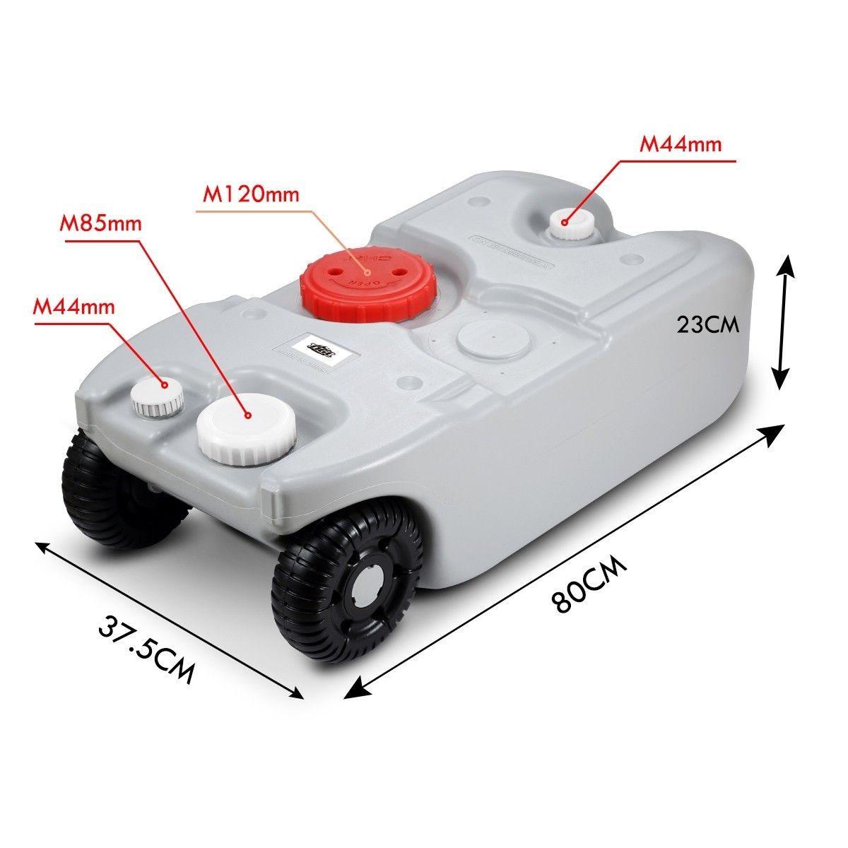 Portable Wheel Water Tank 40L