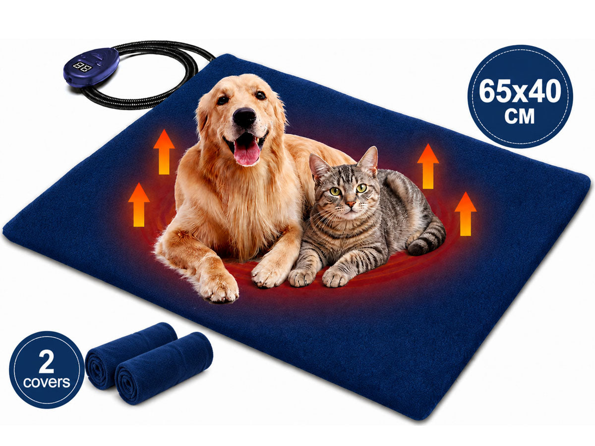 Electric Pet Heat Pad Heating Mat Dog with 2 Cloth Covers
