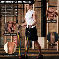 Thumbnail for Fitness Exercises Resistance Bands Set