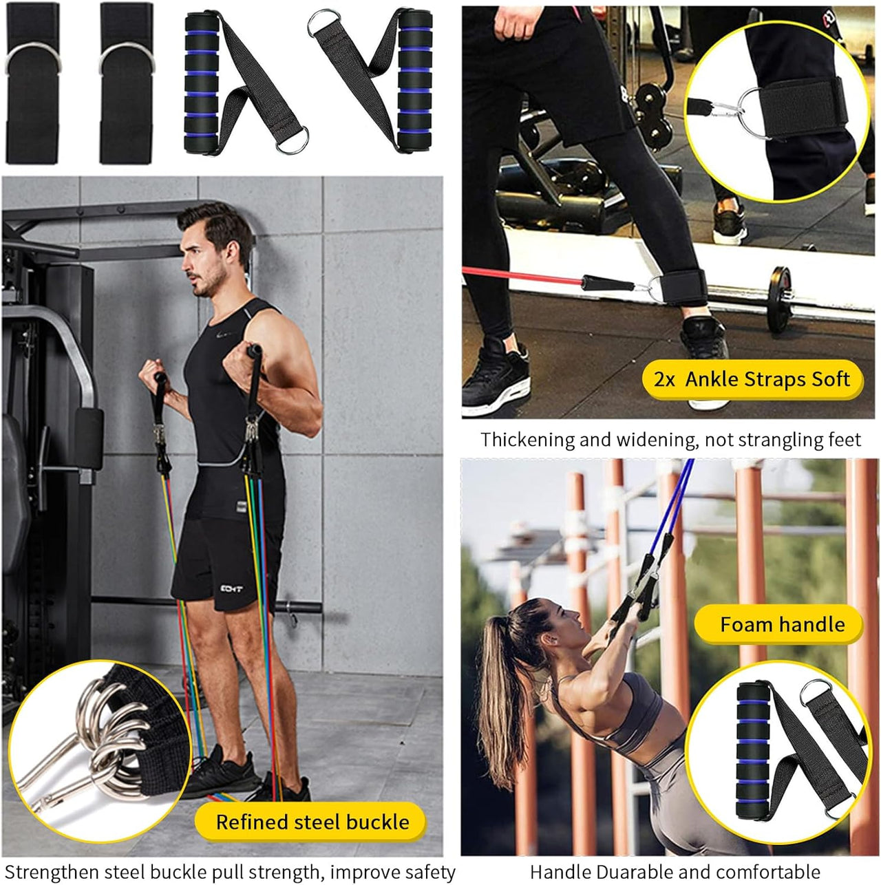 Fitness Exercises Resistance Bands Set