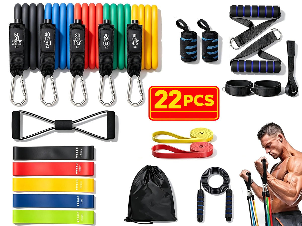 Fitness Exercises Resistance Bands Set