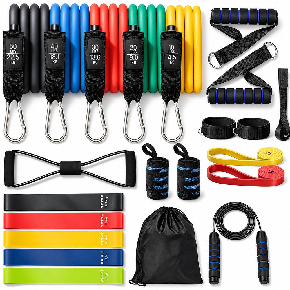 Fitness Exercises Resistance Bands Set