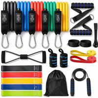 Thumbnail for Fitness Exercises Resistance Bands Set