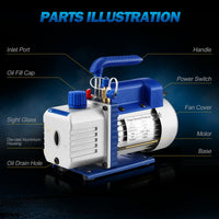 Thumbnail for 3CFM Vacuum Pump Single Stage