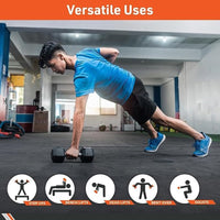 Thumbnail for 15kg Rubber Hex Dumbbell