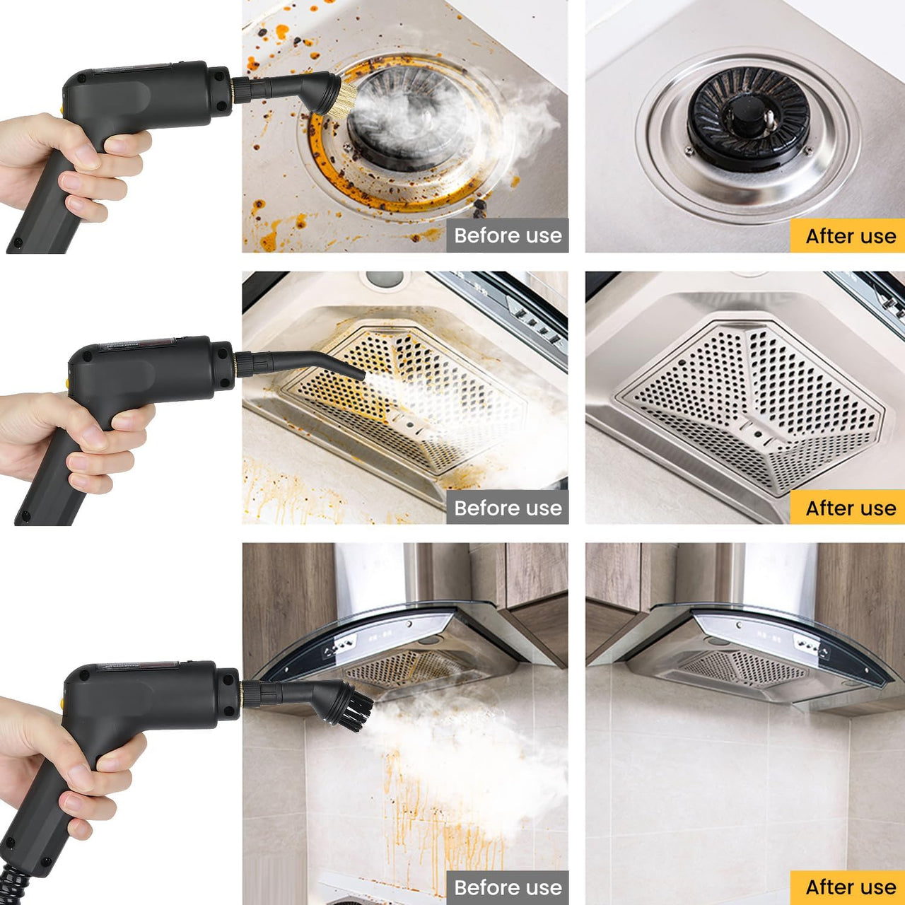Handheld 2500W Steam Cleaner High Temperature Pressurized