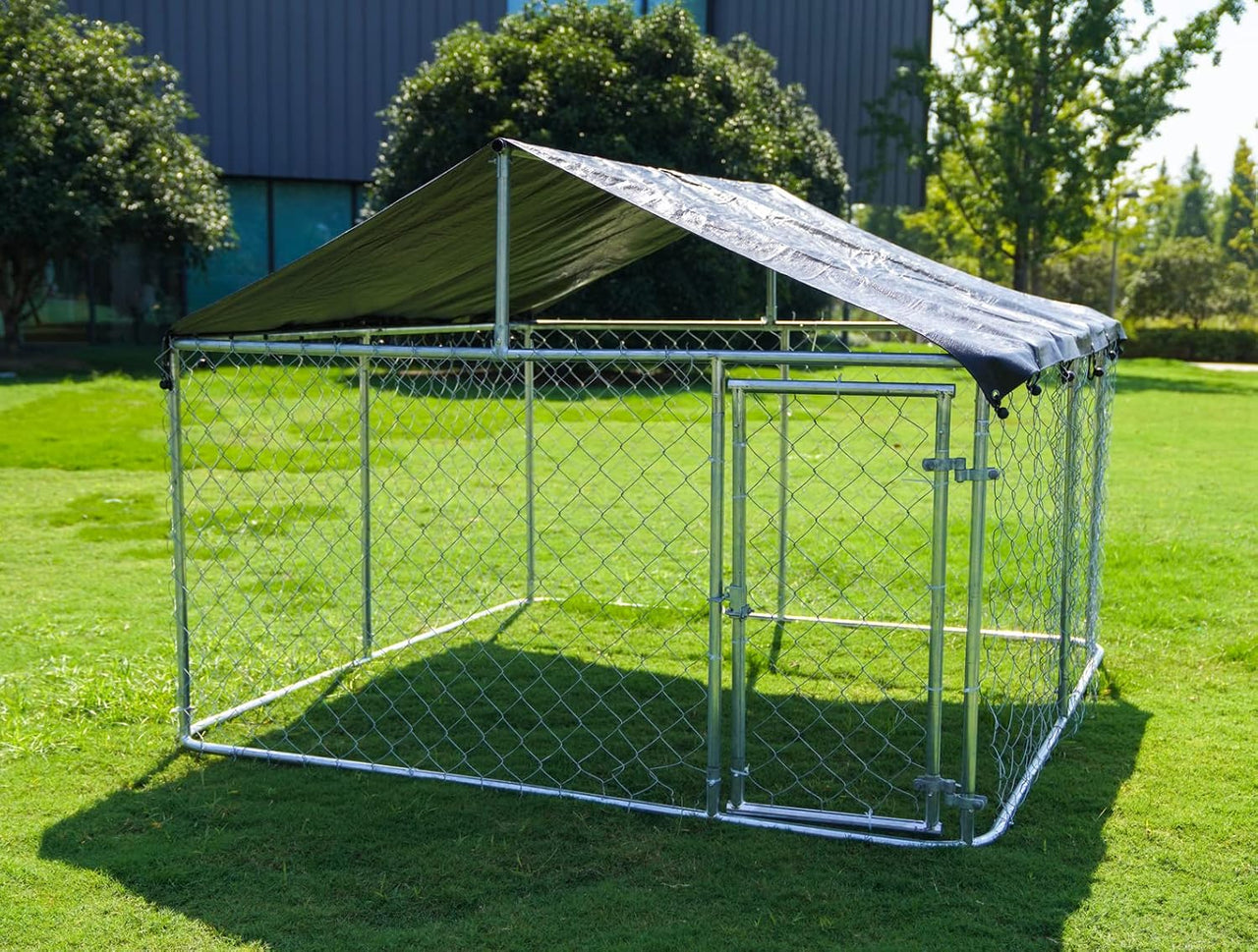 Outdoor Dog Run with Shade Sail