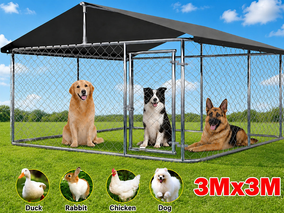 Outdoor Dog Run with Shade Sail