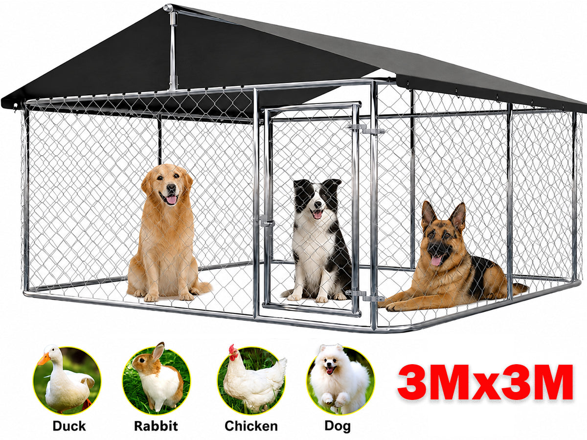 Outdoor Dog Run with Shade Sail