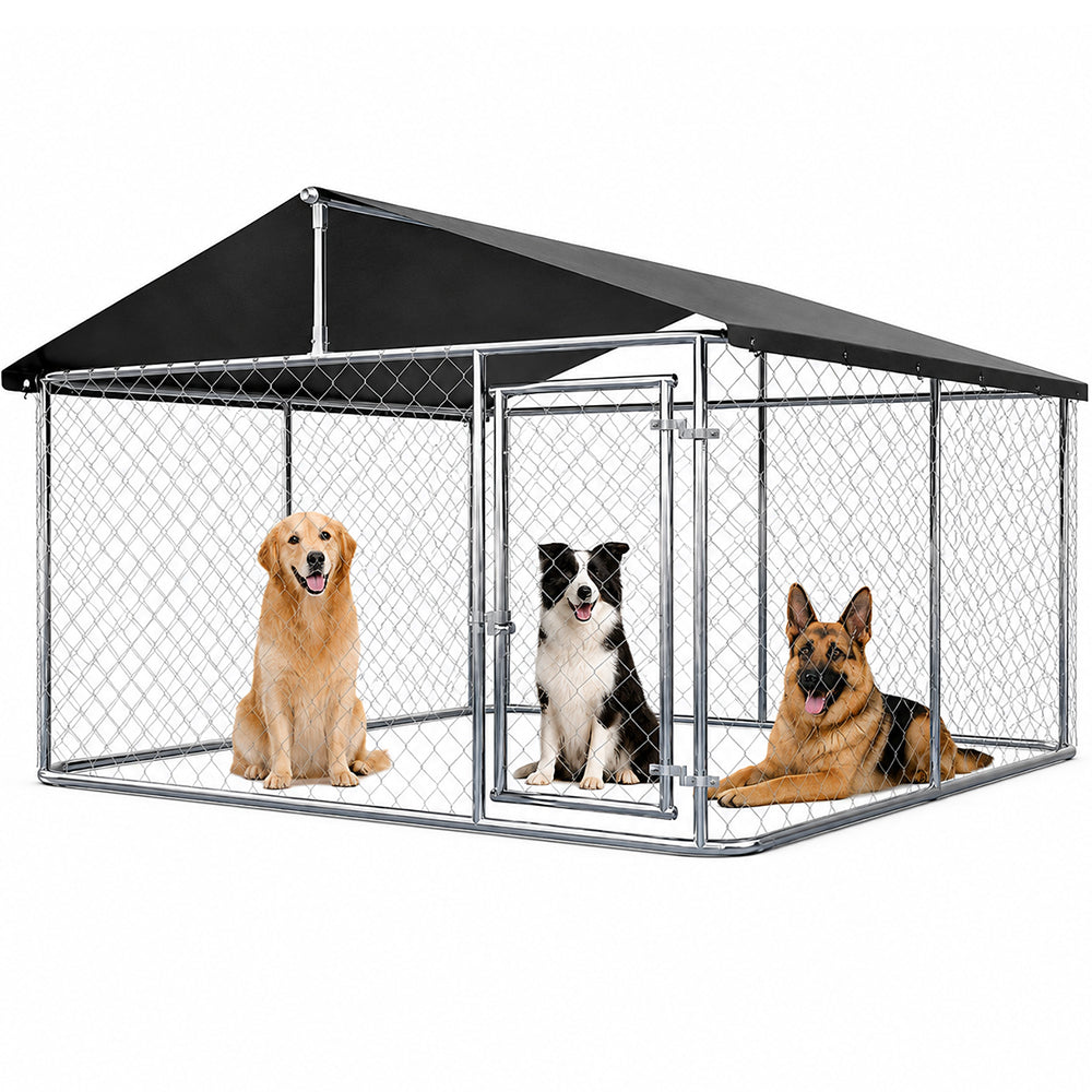 Outdoor Dog Run with Shade Sail