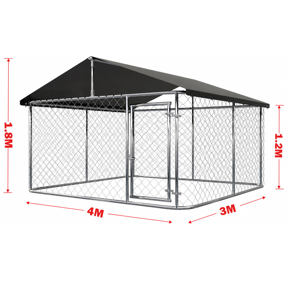 Outdoor Dog Run with Shade Sail