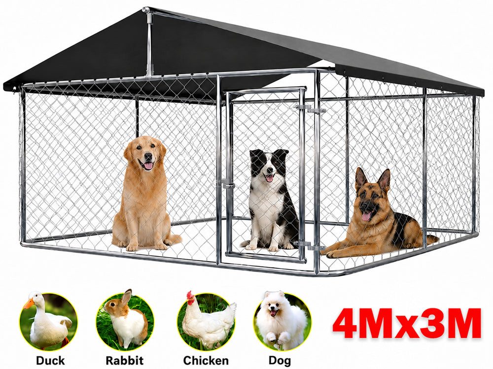 Outdoor Dog Run with Shade Sail