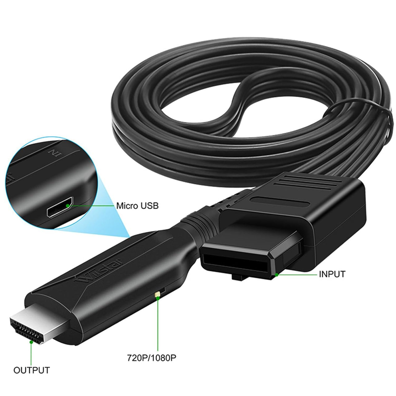 WII To HDMI Converter Cable For HDTV Display N64 To 1080p HD