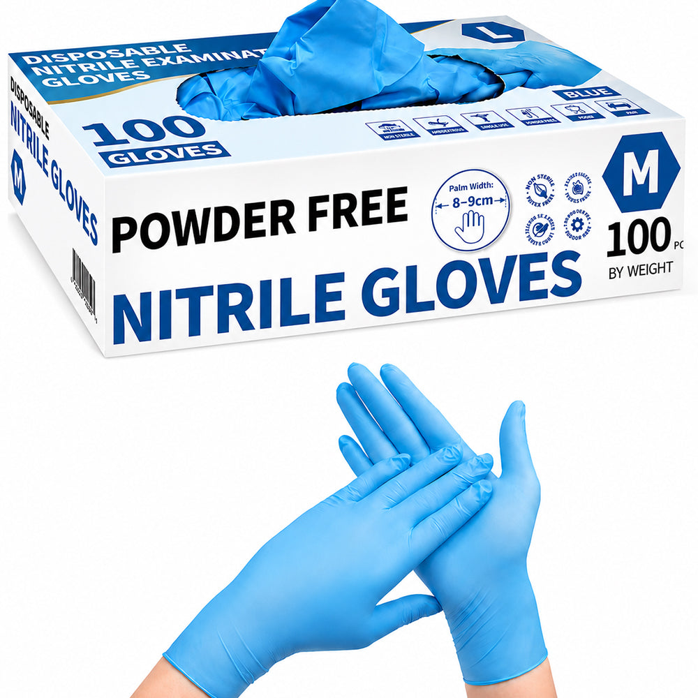 Disposable Nitrile Gloves Blue 100 pcs