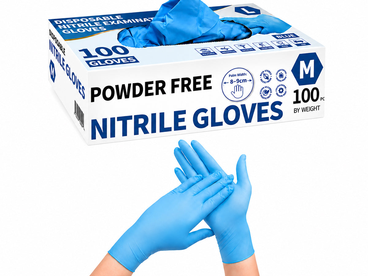 Disposable Nitrile Gloves Blue 100 pcs