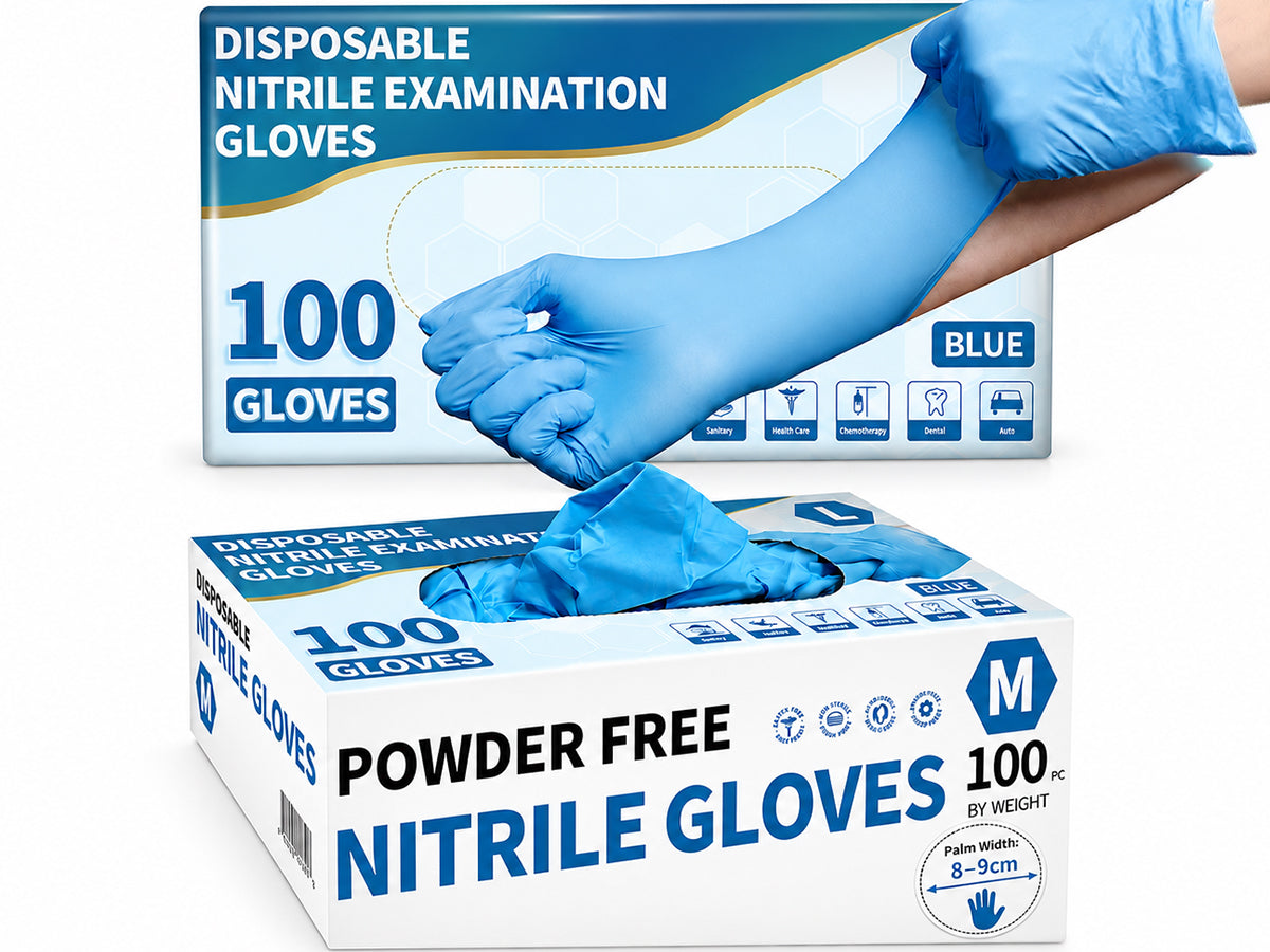 Disposable Nitrile Gloves Blue 100 pcs