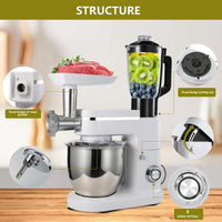 Thumbnail for 1500W 6L Kitchen Stand Mixer Stainless Steel Bowl with Blender