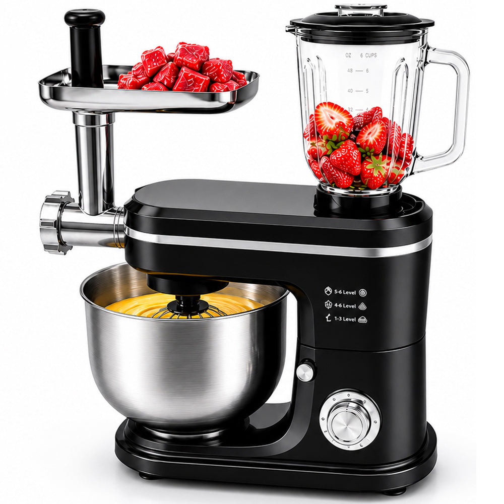 1500W 6L Kitchen Stand Mixer Stainless Steel Bowl with Blender