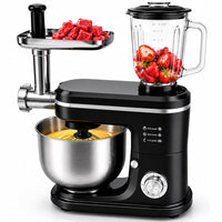 Thumbnail for 1500W 6L Kitchen Stand Mixer Stainless Steel Bowl with Blender