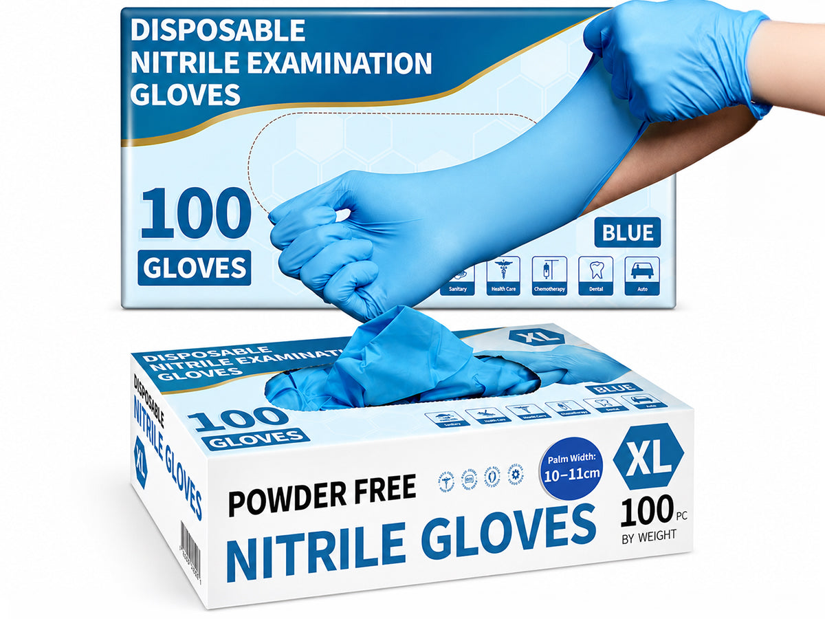 Disposable Nitrile Gloves Blue 100 pcs