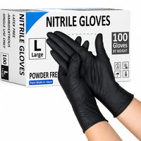 Thumbnail for Disposable Nitrile Gloves Black 100 pcs