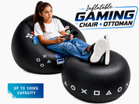 Thumbnail for Inflatable Gaming Bean Bag Chair with Ottoman
