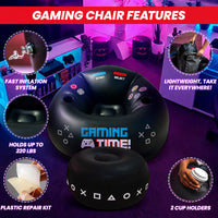 Thumbnail for Inflatable Gaming Bean Bag Chair with Ottoman