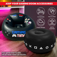 Thumbnail for Inflatable Gaming Bean Bag Chair with Ottoman