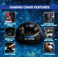 Thumbnail for Inflatable Gaming Bean Bag Chair with Cup Holder