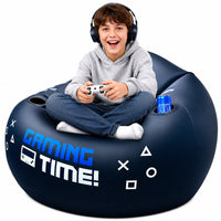 Thumbnail for Inflatable Gaming Bean Bag Chair with Cup Holder