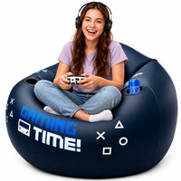 Thumbnail for Inflatable Gaming Bean Bag Chair with Cup Holder