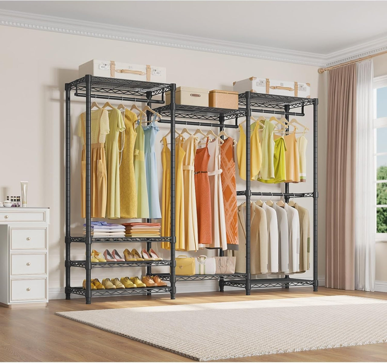 Metal Wardrobe Clothes Rack Clothes Organizer