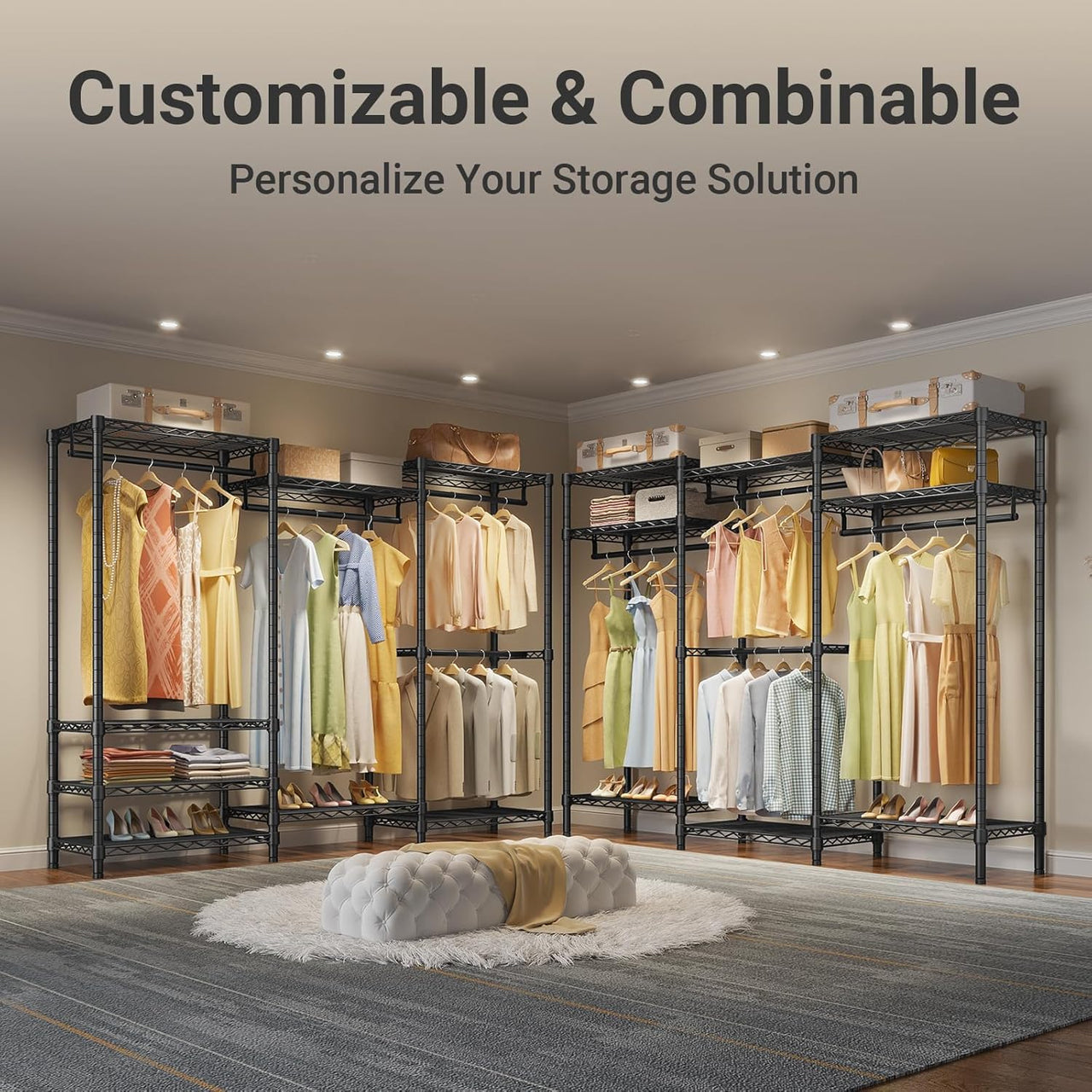 Metal Wardrobe Clothes Rack Clothes Organizer