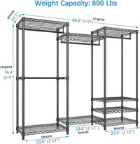 Thumbnail for Metal Wardrobe Clothes Rack Clothes Organizer