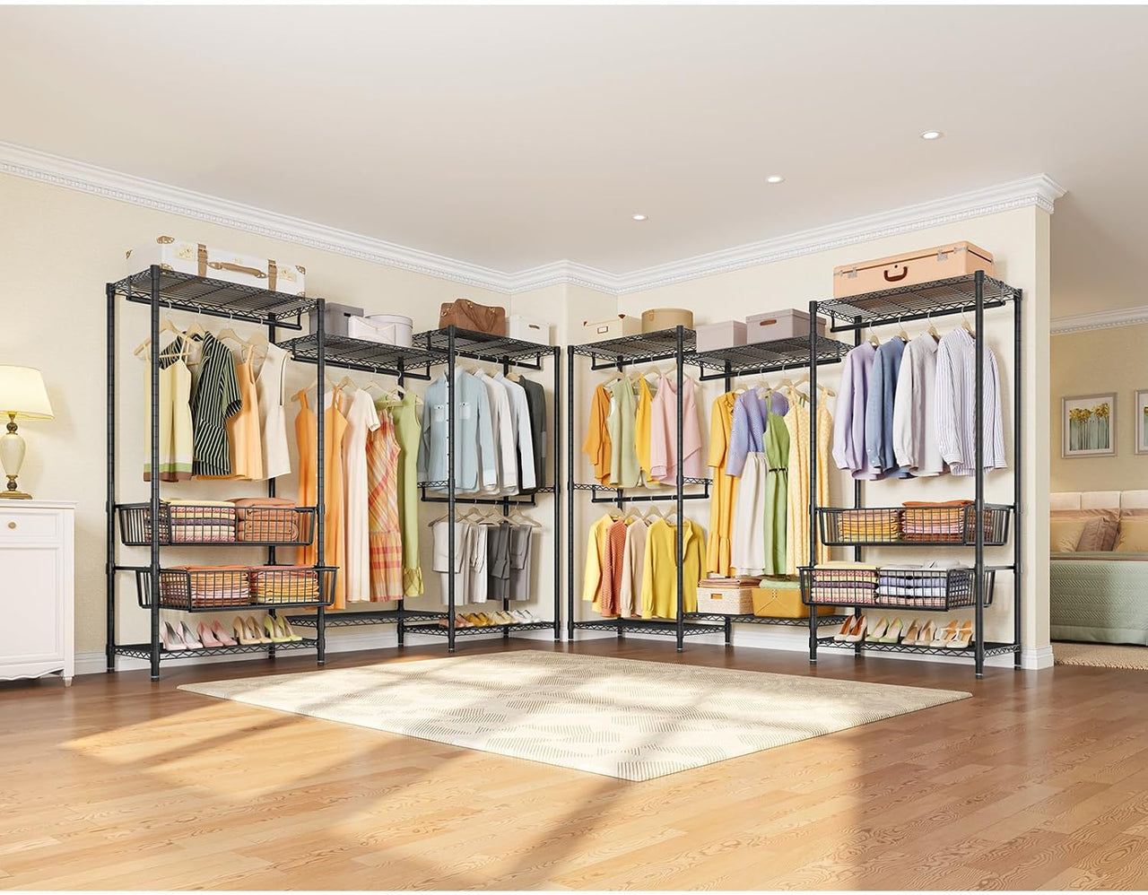 Metal Wardrobe Clothes Rack Clothes Organizer