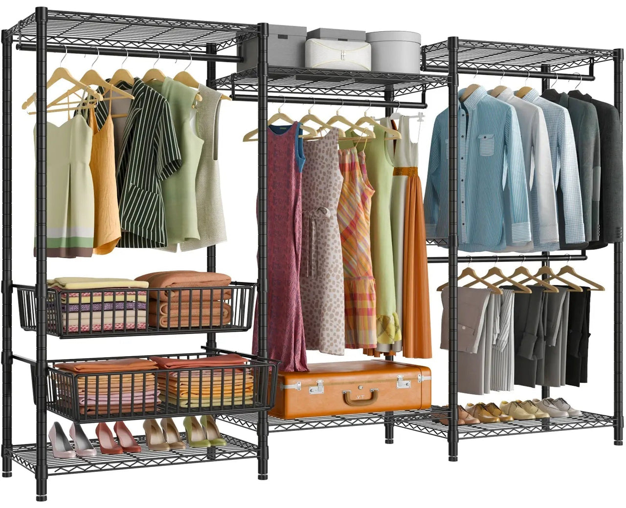 Metal Wardrobe Clothes Rack Clothes Organizer