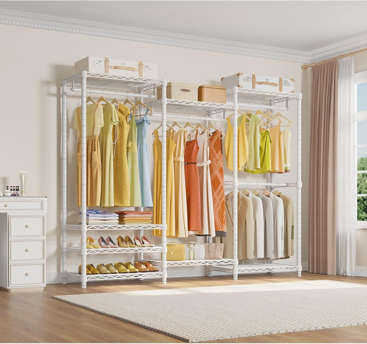 Metal Wardrobe Clothes Rack Clothes Organizer