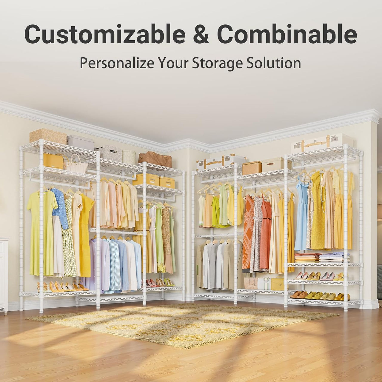 Metal Wardrobe Clothes Rack Clothes Organizer