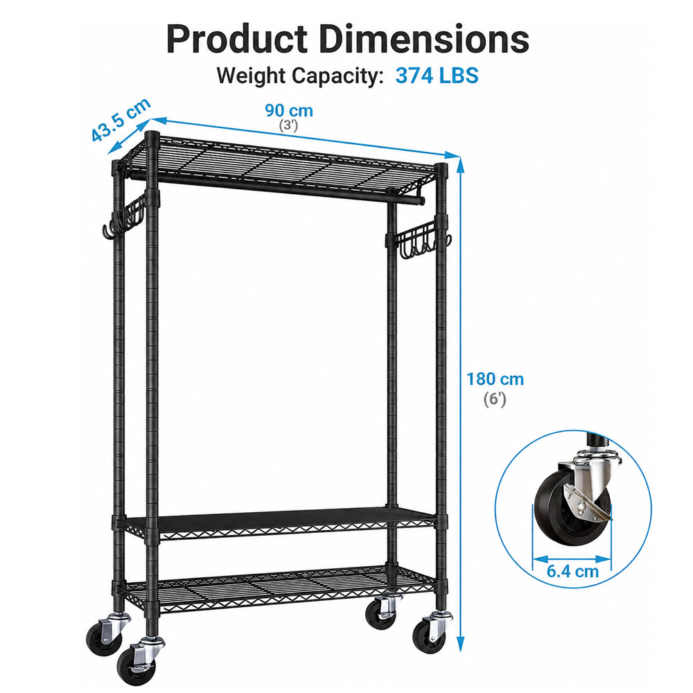 Clothes Organiser Metal Wardrobe