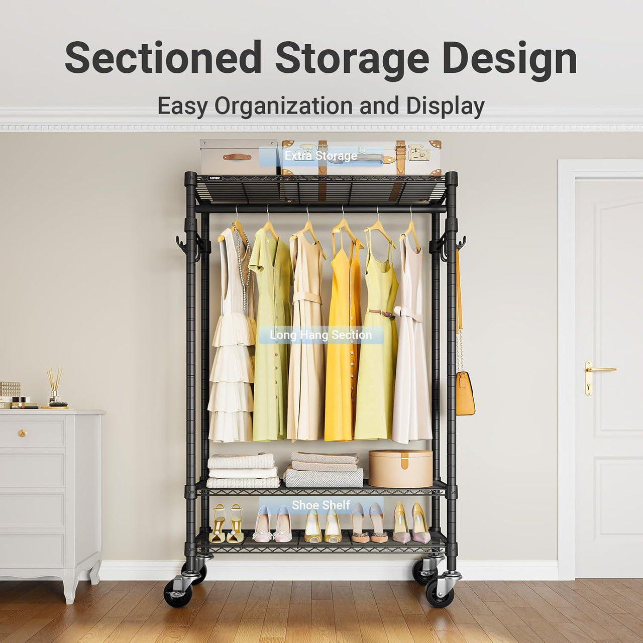 Clothes Organiser Metal Wardrobe