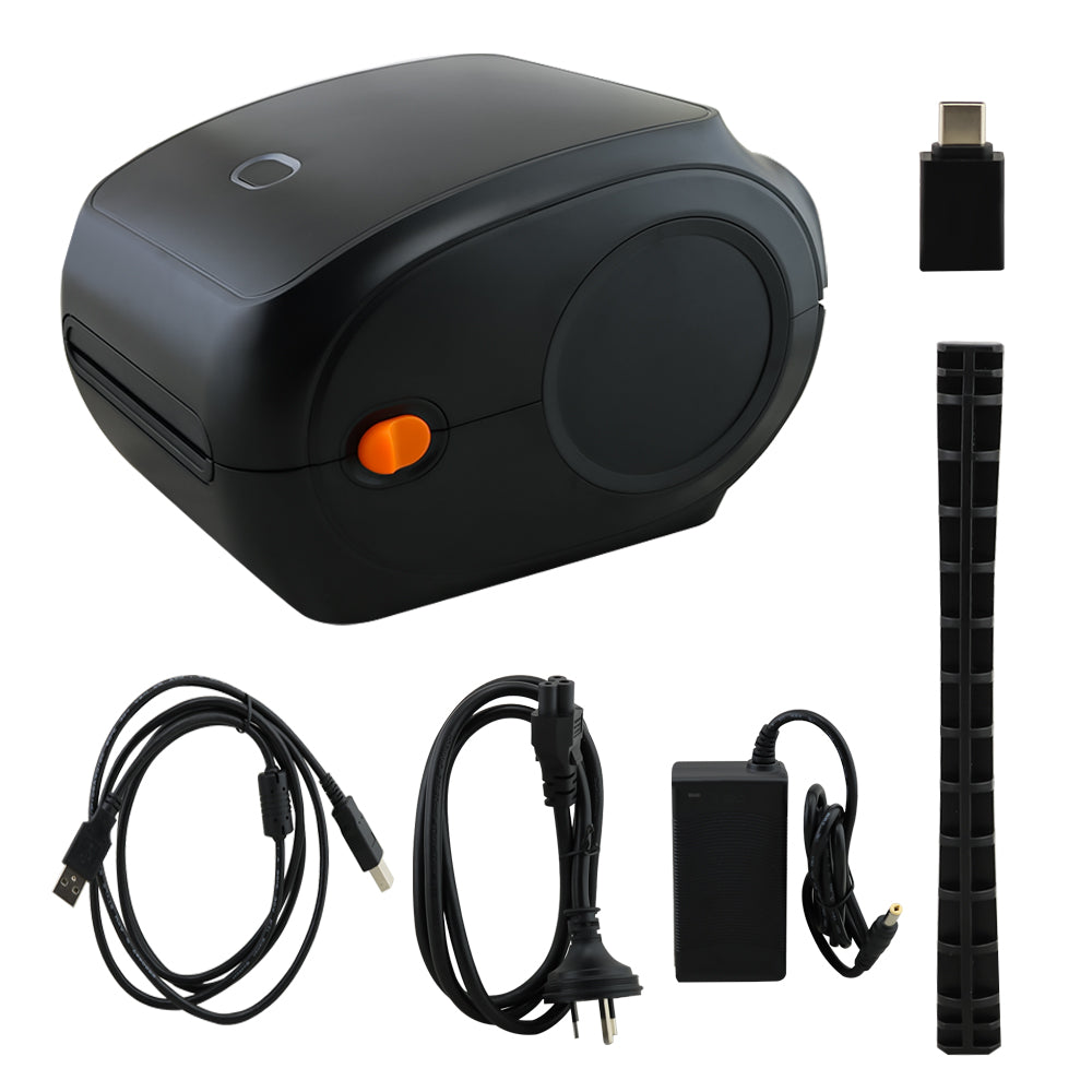 Compact Bluetooth Thermal Label Printer - Direct Thermal, High-Speed 203 DPI