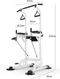 Thumbnail for Adjustable Chin Up Pull Up Power Tower Station Workout