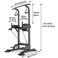 Thumbnail for Adjustable Chin Up Pull Up Power Tower Station Workout