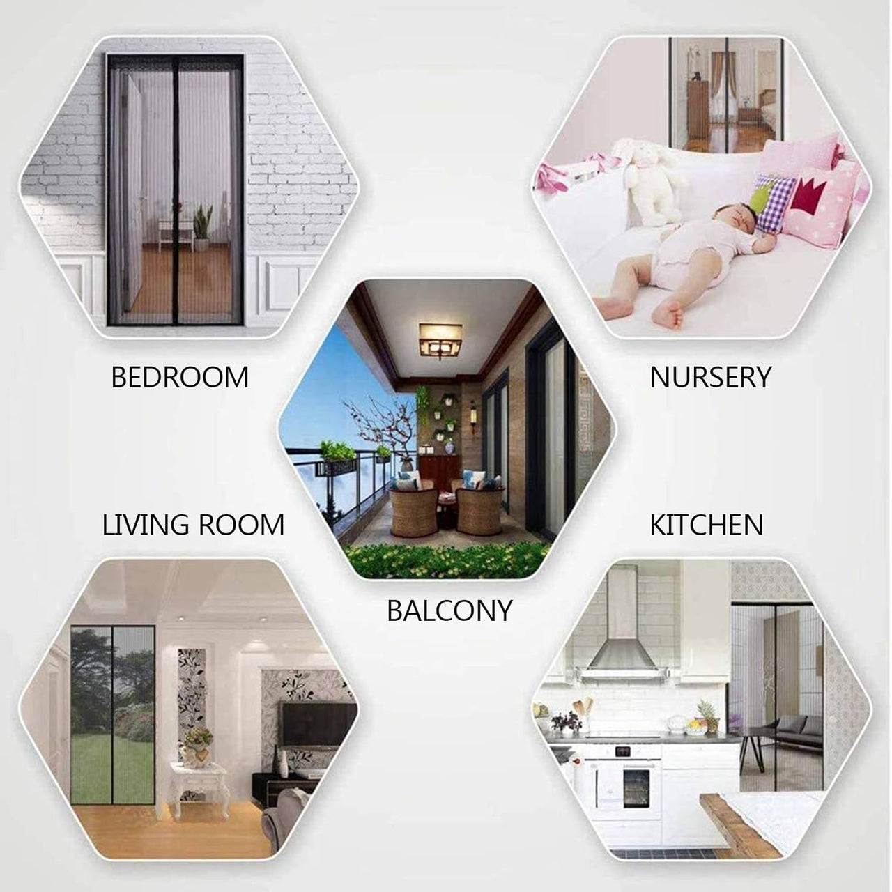 Magnetic Fly Screen Door Curtain