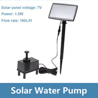 Thumbnail for Solar Powered Water Pump Pond Garden Submersible Fountains